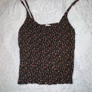 floral form fitting tank top